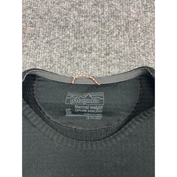 Patagonia Shirt Womens XS Black Thermal Weight Capilene Baselayer Long Sleeve - Picture 2 of 6